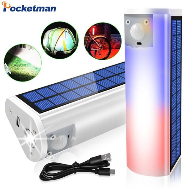 

other led lighting camping light solar/usb lantern internal electric output double switch induction with warning torch