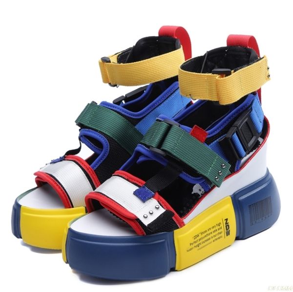 

platform women summer super heels ladies casual shoes wee chunky sandals gladiator fashion high top, Black