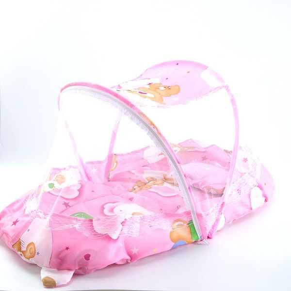

85*50*45cm baby cotton crib netting foldable portable infant travel mosquito net bed tent with pillow