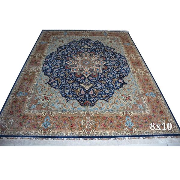 

persian rug floral medallion handmade carpet living room 8x10 foot carpets