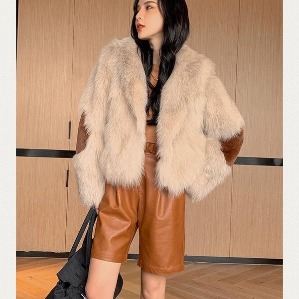 

women's fur & faux women coat 2021 winter fashion real jackets female coats keep warm h122, Black