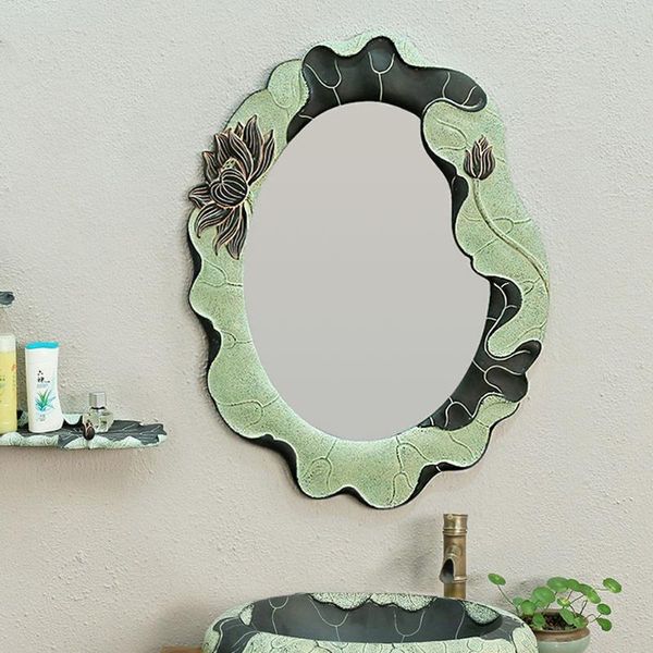 

mirrors retro makeup dressing mirror round bath decorative wall art personality bathroom bedroom wx7181718