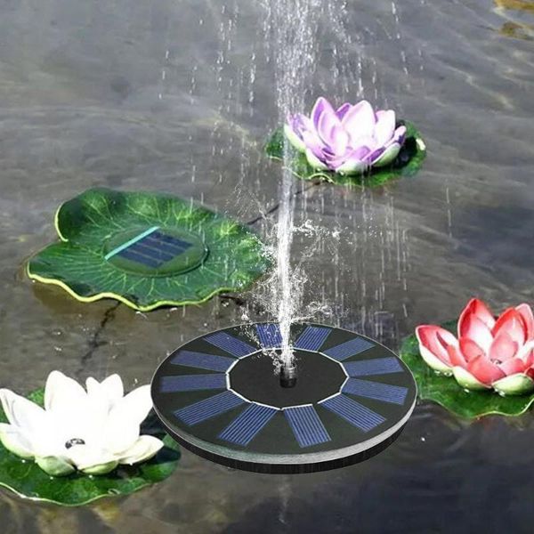 

13cm solar fountain garden water pool pond bird bath patio landscape floating decoration decorations
