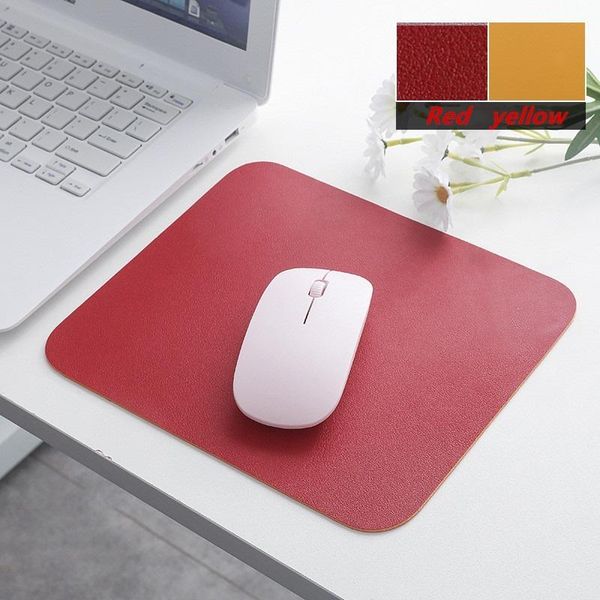 

mouse pads & wrist rests pad cute double-sided mat for office 23x20cm mice kawaii pu leather waterproof cup mats deskpad girls
