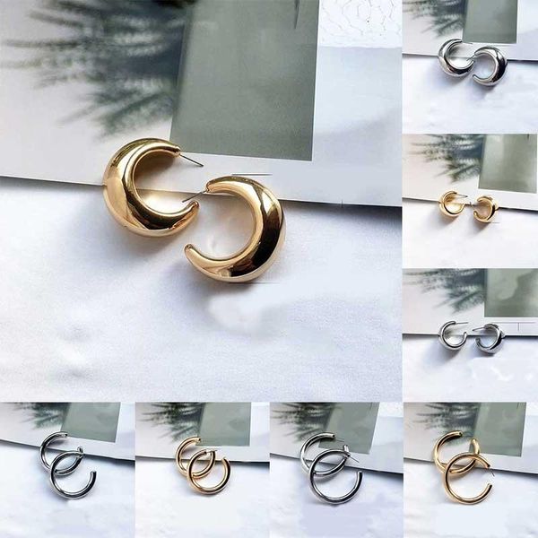 

hoop & huggie fashion chunky gold small big earrings women punk circle all-match nice smooth female nice-looking eardrop, Golden;silver