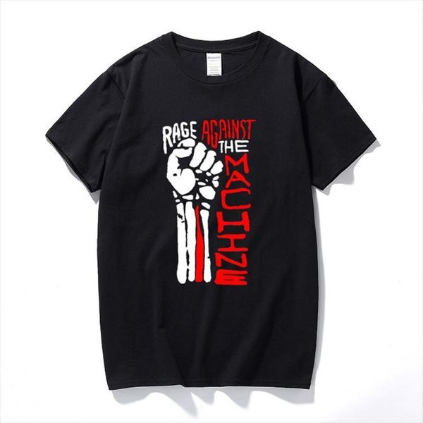 

fashion rage against the machine mens t shirt cotton casual short sleeve tee homme, White;black