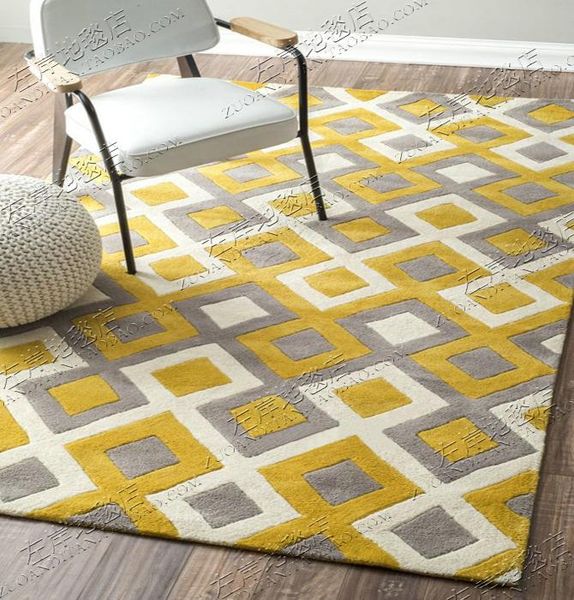 

carpets acrylic diamond lattice carpet alfombras modern handmade living room bedroom fashion creative coffee table sofa tapete