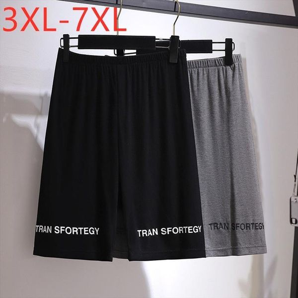 

summer plus size sports women short large casual slim elastic cotton gray letter 3xl 4xl 5xl 6xl 7xl, White;black