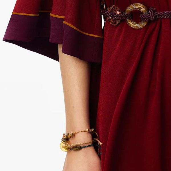 

beaded, strands vintage colorful natural stone weave chain bracele women trendy hyperbole punk statement resin bracelets jewelry gifts, Black