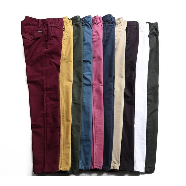 

men's pants cargo mens cotton trousers men casual workout colorful jeans long multi pocket f40, Black