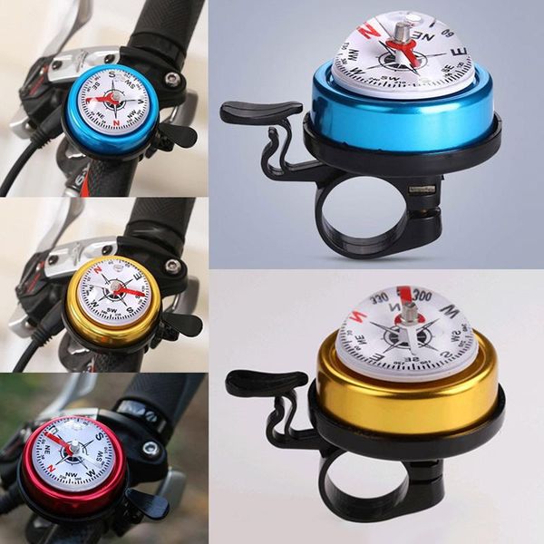 

bike horns bicycle bells aluminum alloy with compass clear sound ring for mountain road too789