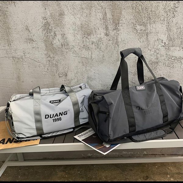 

duffel bags designer reflective fitness travel tote letter printing large capacity men fashion sports messenger bag women