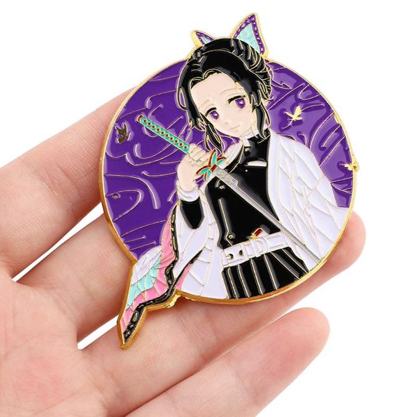 

pins, brooches dz2360 japanese anime manga enamel pins custom lapel badge jewelry for backpack decoration friends gift accessories, Gray