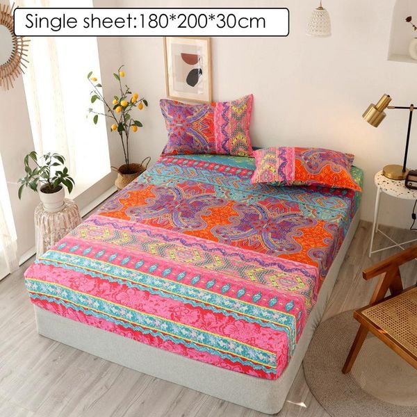 

sheets & sets jest 3 size fitted bed sheet with case red heart printed white color drap housse 180x200cm on elastic