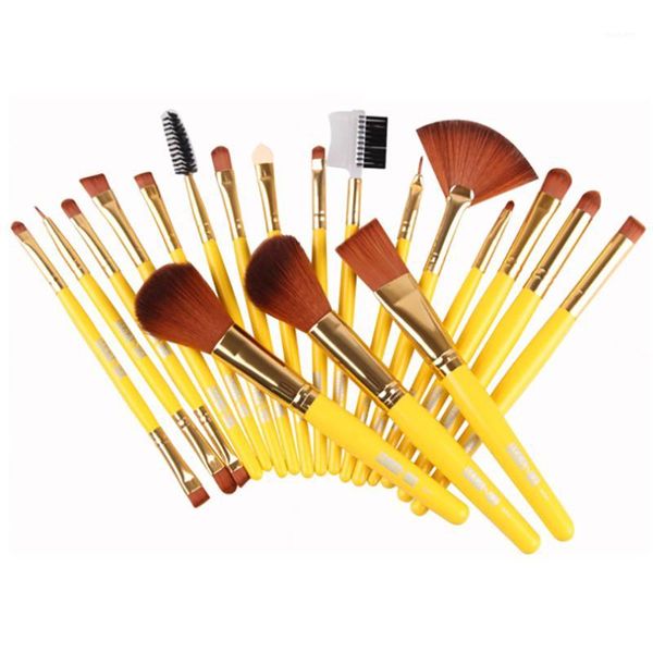 

19pcs/set professional candy colored make up brushes1