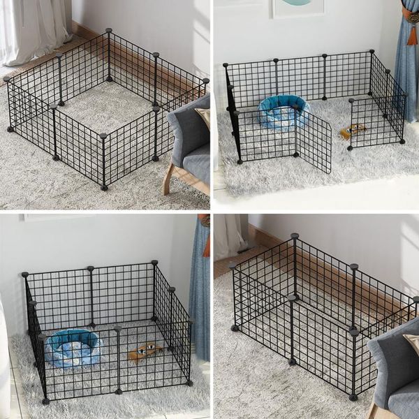 

foldable pet playpen crate iron fence puppy kennel house exercise training kitten space dog gate supplies for cat carriers,crates & h houses