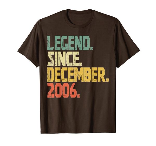 

13 years old tshirt gifts- legend since december 2006 t-shirt, White;black
