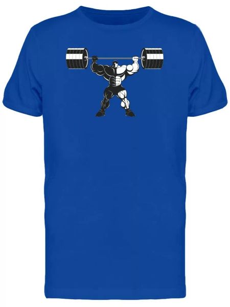 

bodybuilder lifting weights men's tee -image by shutterstock, White;black