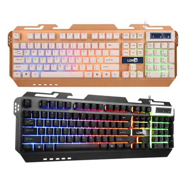 

keyboard, floating metal luminous mechanical 3d feel universal wired keyboard suitable for game lovers keyboards