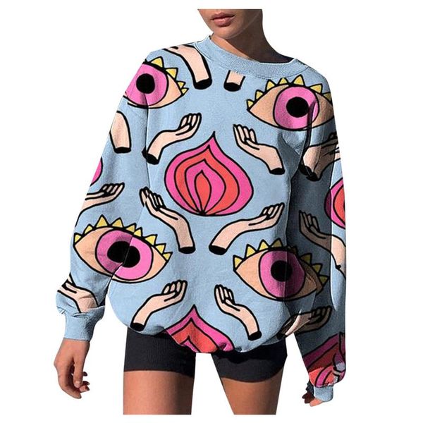 

women's hoodies & sweatshirts streetwear oversized hoodie anime shirt young girls autumn winter casual loose o-neck pullover blouse hip, Black