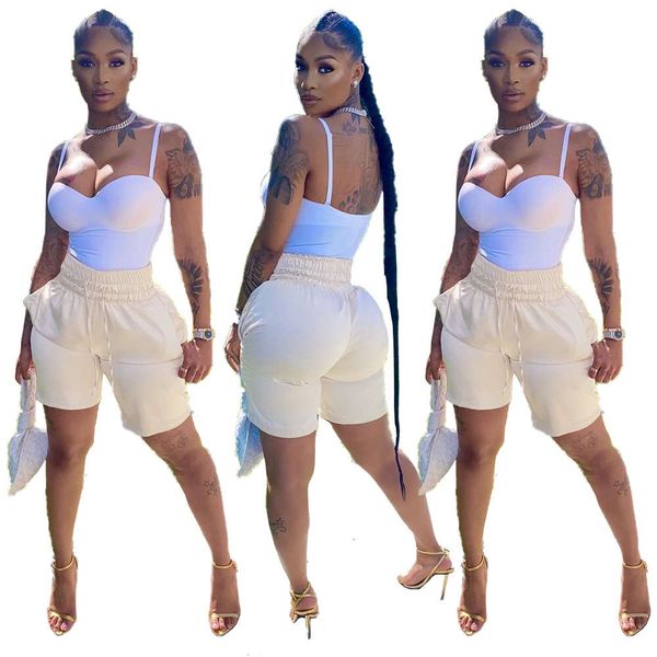 

bx6012 women's casual shorts satin fabric, Black;white