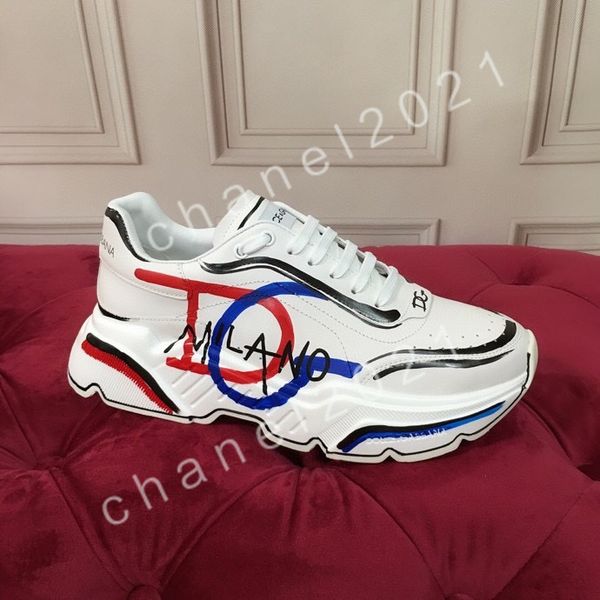 

2021 ltaly boots classic fashion casual shoes patchwork trendy sneakers punk rivet mens womens leather skateboard sports shoe 35-45, Black