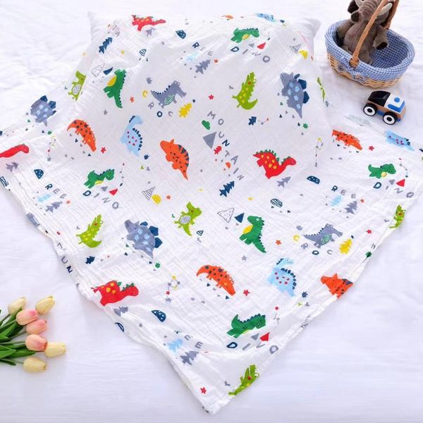 

blankets & swaddling 120cm*110cm swaddle blanket diaper baby bamboo gauze muslin 120 born cotton
