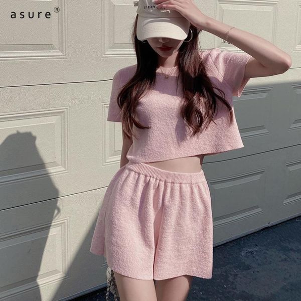 

women's tracksuits two piece set women outfit summer clothing 2021 office tracksuit female crop shorts 2 sets sportswear 1288, Gray