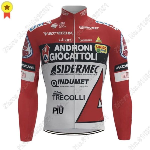 

racing jackets team androni 2021 cycling jersey long sleeve men summer winter clothing road bike shirt bicycle mtb uniform maillot, Black;red