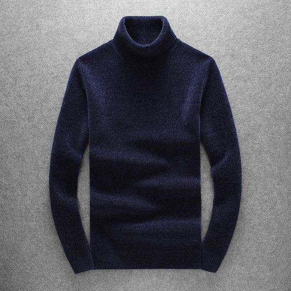 

men's sweaters men clothing forean knitted sweater pullover winter high-collared padded solid color high-quality wool, White;black