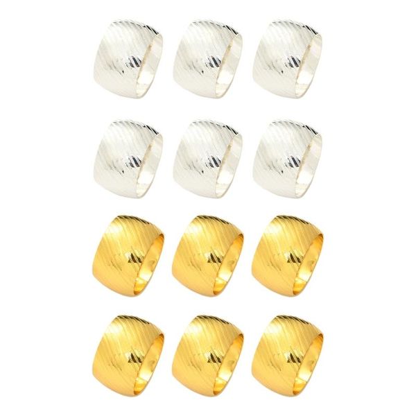 

napkin rings 6pcs wave pattern buckle holder wedding party dinner table decor m17d
