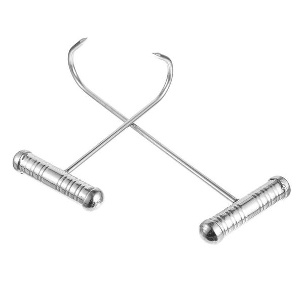 

hooks & rails 2 pcs stainless steel t hook butcher practical boning