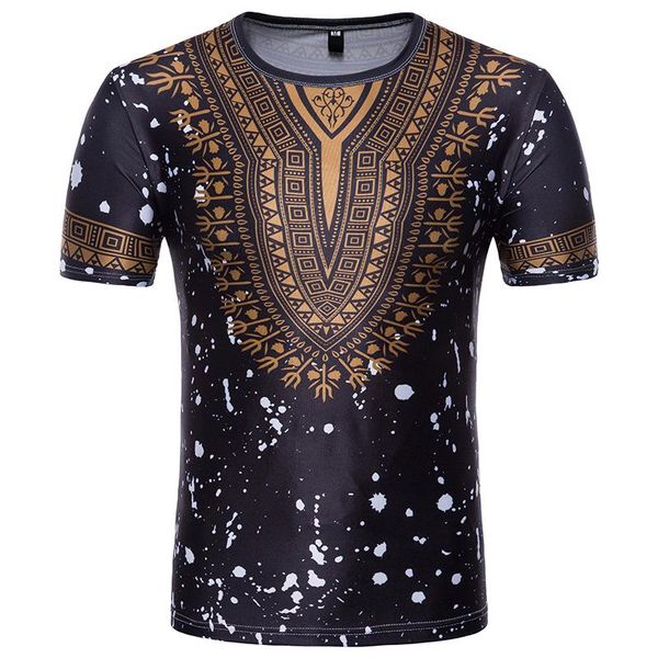 

black african dashiki print t shirt men 2021 fashion hip hop streetwear casual tee homme slim fit short sleeve tshirt men's t-shirts, White;black
