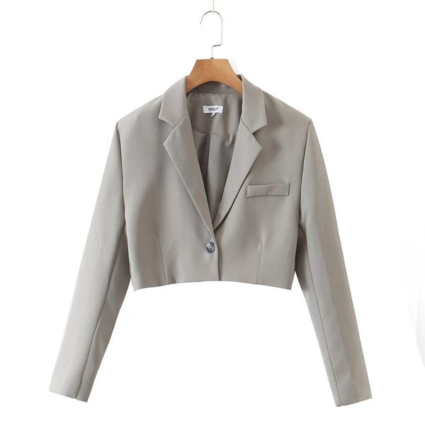 

autumn fashion simple style lapel long sleeve small suit coat female, Black;brown