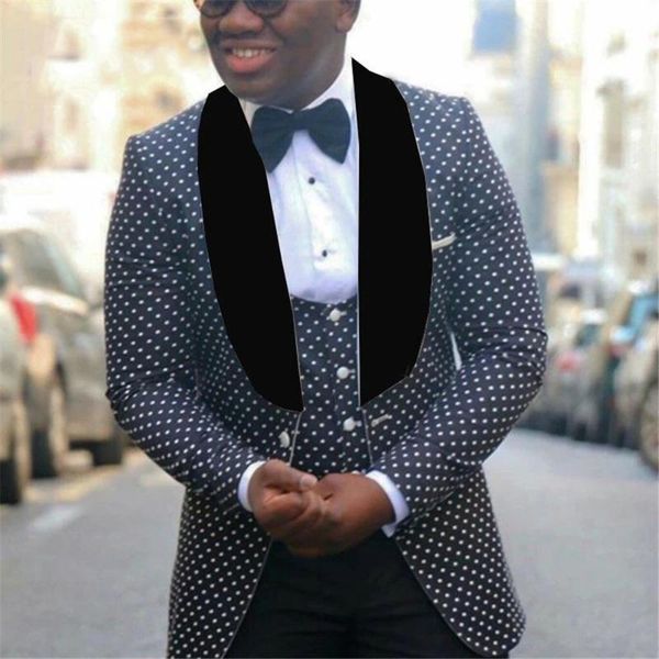 

men's suits & blazers black peaked lapel jacket men custom made 3 pieces set groom wear wedding tuxedo trajes de hombre blazer+vest+pan, White;black