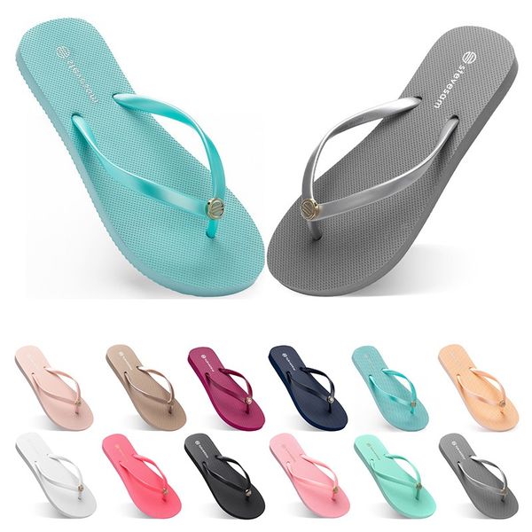 

sixty-nine slippers beach shoes flip flops womens green yellow orange navy bule white pink brown summer sport sneaker size 35-38, Black
