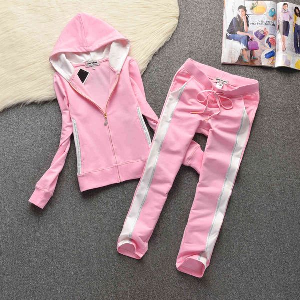 

fashion juicy miner brand coconut 2021 spring herf sporting package women's training packages casual flowers hooded collar jogging spor, Gray