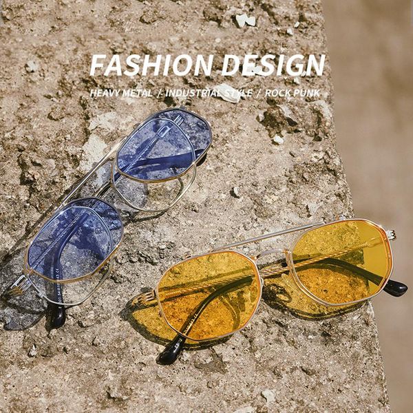 

sunglasses steampunk round ladies men metal retro flip double lens style shadow uv400, White;black