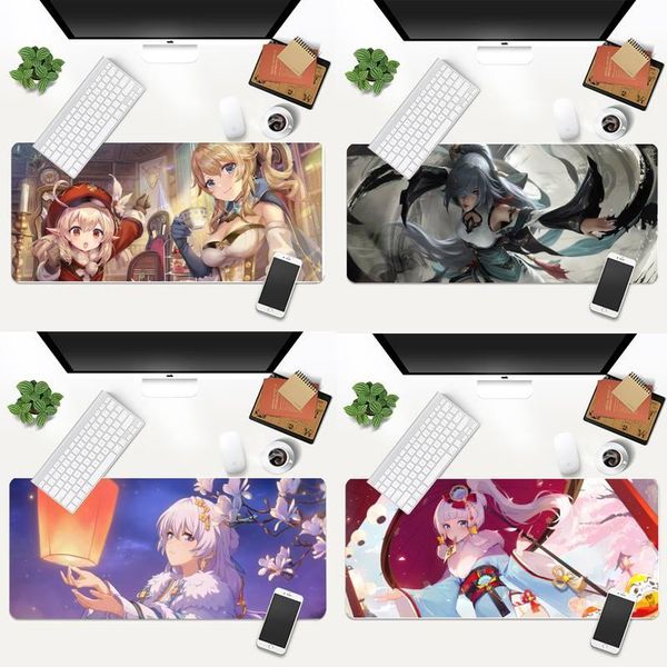 

mouse pads & wrist rests genshin impact speed mice retail small rubber mousepad animation xl large gamer keyboard pc desk mat takuo tablet m