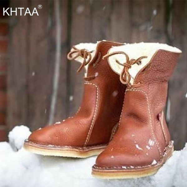 

boots women ankle 2021 winter ladies short fur plush woman soft warm pu leather female snow boot chunky heels women's shoes, Black