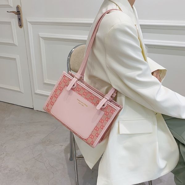 

80% off bag women's new fashion printing portable tote bag simple texture armpit shoulder handbags