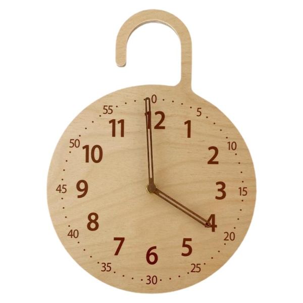 

wall clocks mxlb wood frame with two tone wooden face battery operated silent movement large decorative for classroom office