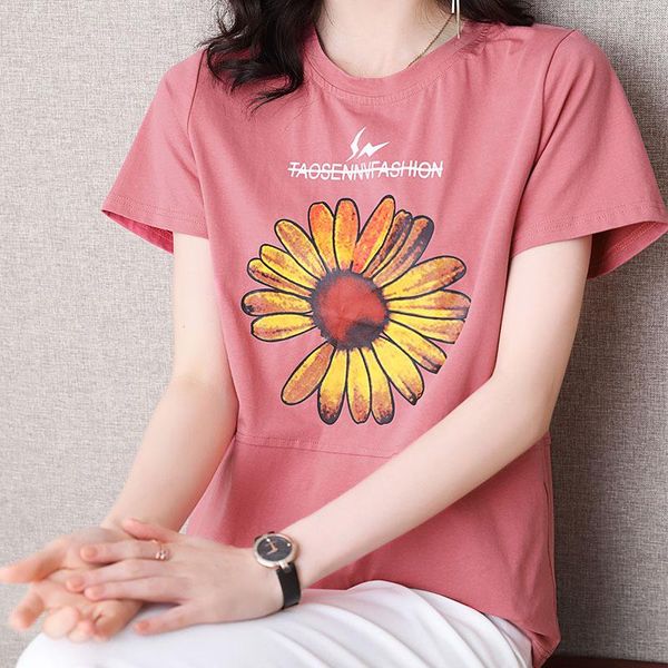 

women's blouses & shirts 2021 fashion short sleeve t shrits large size casual summer meat cover short-sleeved shirt clothing, White