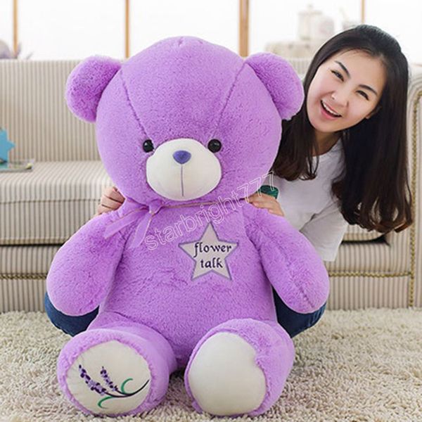 Schöne Lavendel-Teddybär-Plüschtiere, gefüllte Puppe, hochwertiger lila Bär, Weihnachts- und Geburtstagsgeschenke