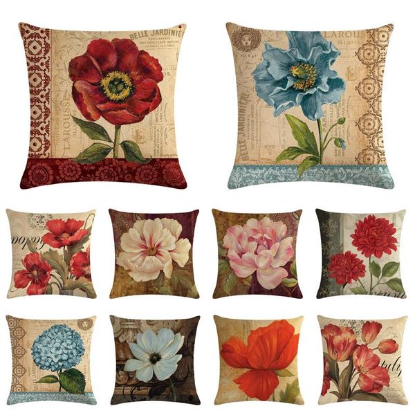 

beautiful flower rose one side printing home decor sofa car seat decorative cushion cover pillow case cushion/decorative