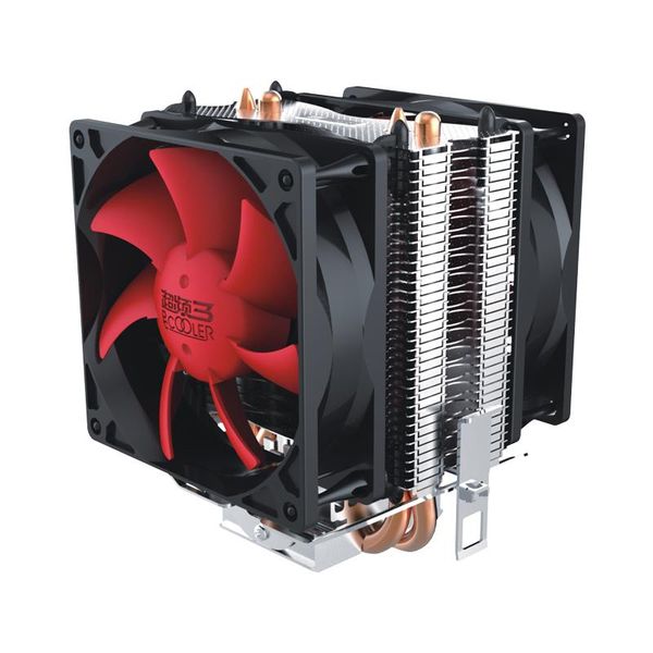 

pccooler -825 2 heatpipe dual fan computer cpu cooler 8cm silent 80mm support amd am3 am4 intel775 115x 1200 fans & coolings