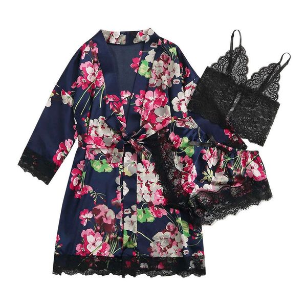 

bathrobe pajamas silk like housewear women's underwear and nightdress