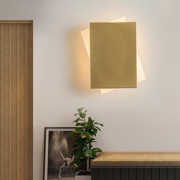 

wall lamp modern contracted led bedside nordic sitting room creative personality bedroom study acrylic square