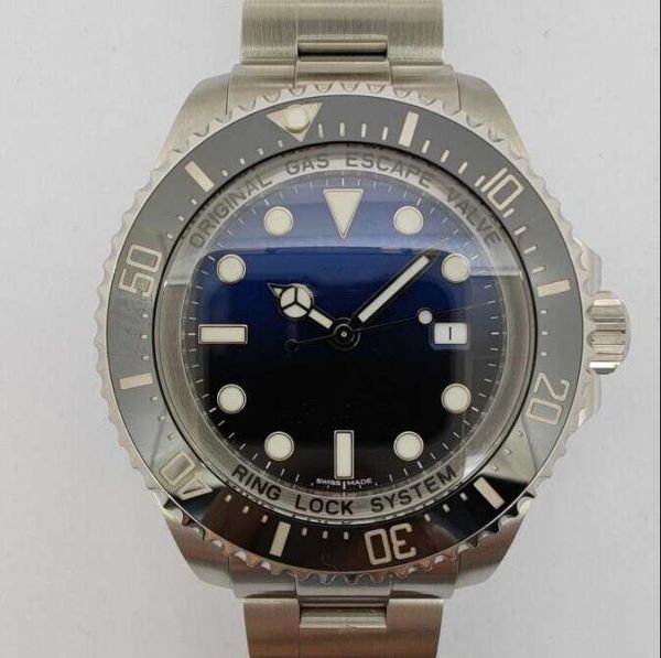 

luxury mens watches sapphire 44mm ceramic bezel blue black dial 126660 116660 mechanical automatic silver stainless steel bracelet waterproo, Slivery;brown