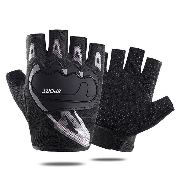 

cycling gloves mtb road mountain bike anti-slip shockproof half finger men bicycle guantes ciclismo, Black